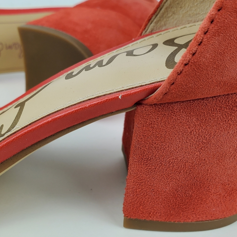 Sam Edelman Coral Leather Block Heel Sandals. - Picture 15 of 15